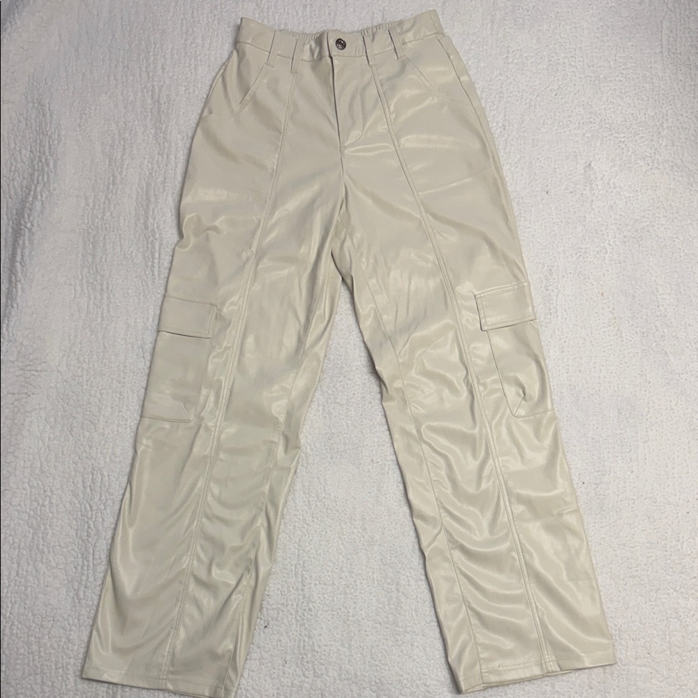 Elegant Cream Wide Leg Pants